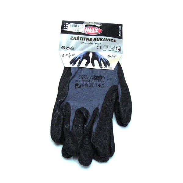 Zaštitne rukavice nitrilne crne profy V:10