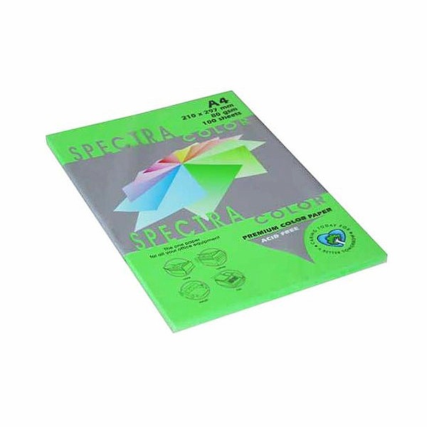 Fotokopirni papir "Spectra Color" - 21 x 29,7 cm - Intenzivno zelena | Parrot, 80 g