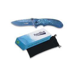 Nož "Navaja Rainblue Flores" plavi, metalni - 8 cm 