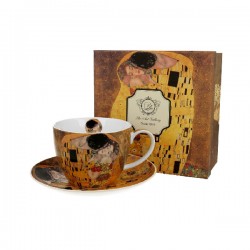 Šalica s tanjurićem "Gustav Klimt, Kiss" 470 ml