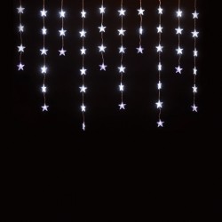 HOME - Dekorativne bijele LED lampice - Zavjesa - Zvijezde
